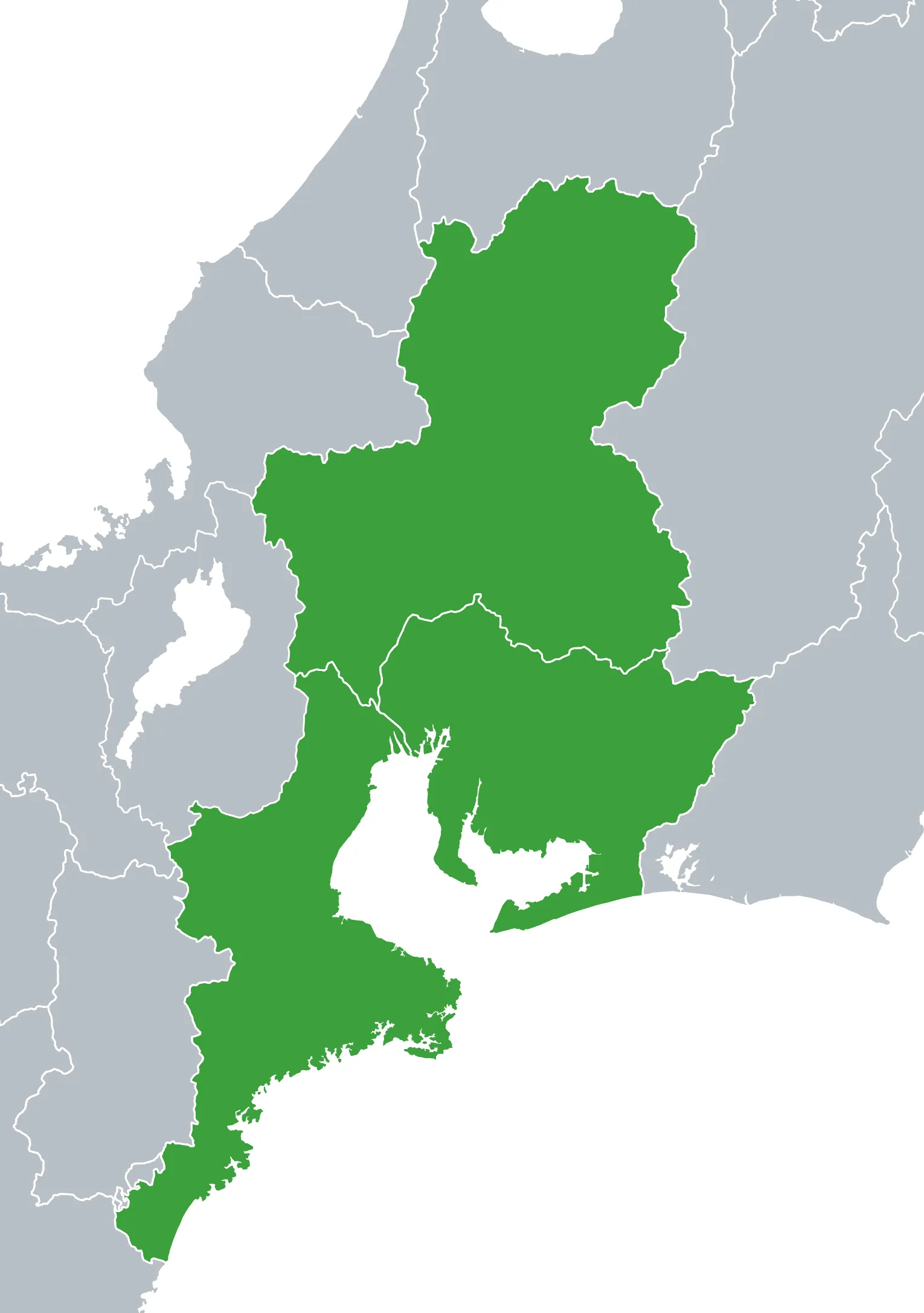 東海エリア地図